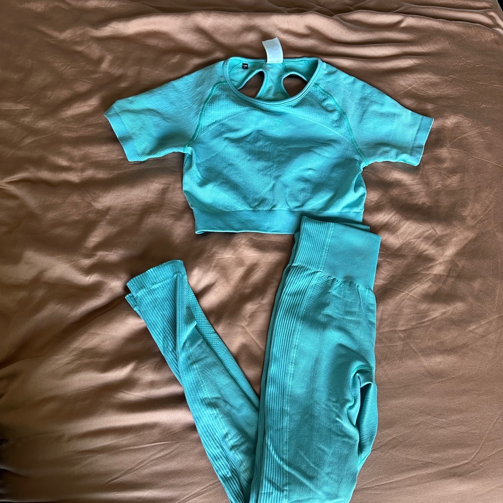 Blue Gymshark Workout Set
